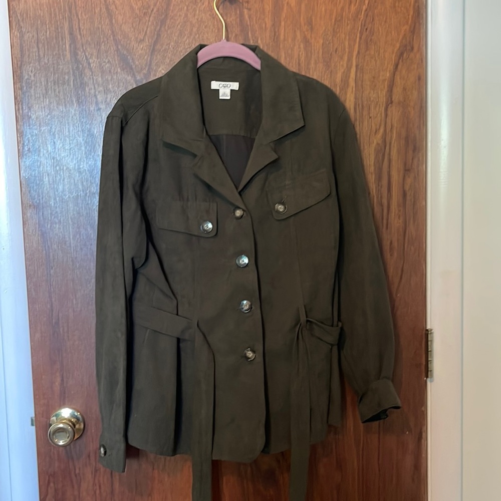 Green Suede like jacket